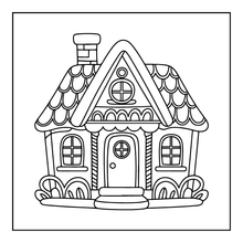 Load image into Gallery viewer, Christmas Gingerbread House Coloring Book Cute Holiday Gingerbread Homes for Kids Teens Adults Easy Cozy Winter Coloring Pages
