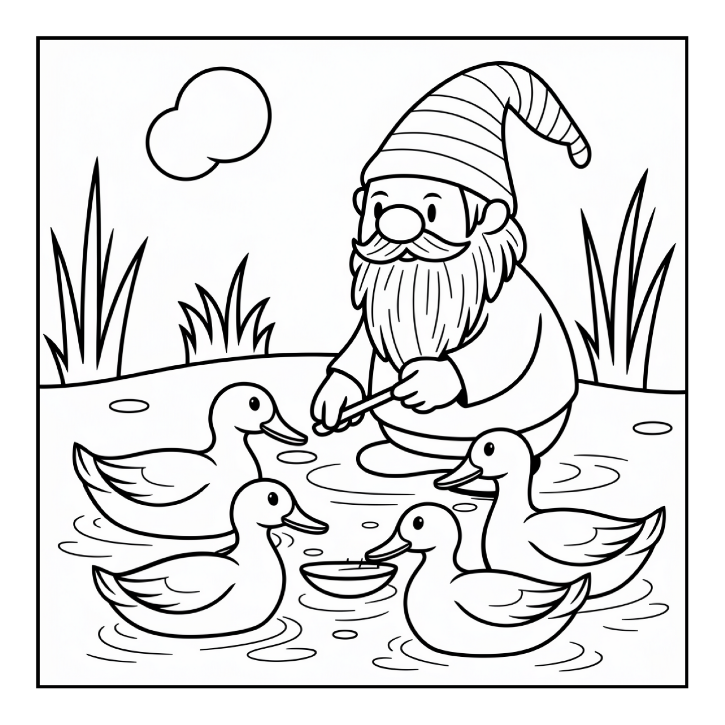 Cute Enchanted Gnome Coloring Pages Book Cozy and Comfy Garden Gnomes Coloring Book Gift for Adults Men Women Kids Young Boys Girls Teens