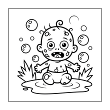 Load image into Gallery viewer, Creepy Cute Zombie Coloring Book for Kids Teens Spooky Halloween Activity Single Sided Pages Fun Horror Gift
