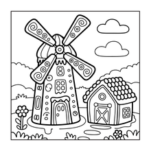 Load image into Gallery viewer, Cute Christmas Gingerbread House Coloring Book Whimsical Candy Holiday Pages for Kids Teens Adults Festive Relaxation Gift
