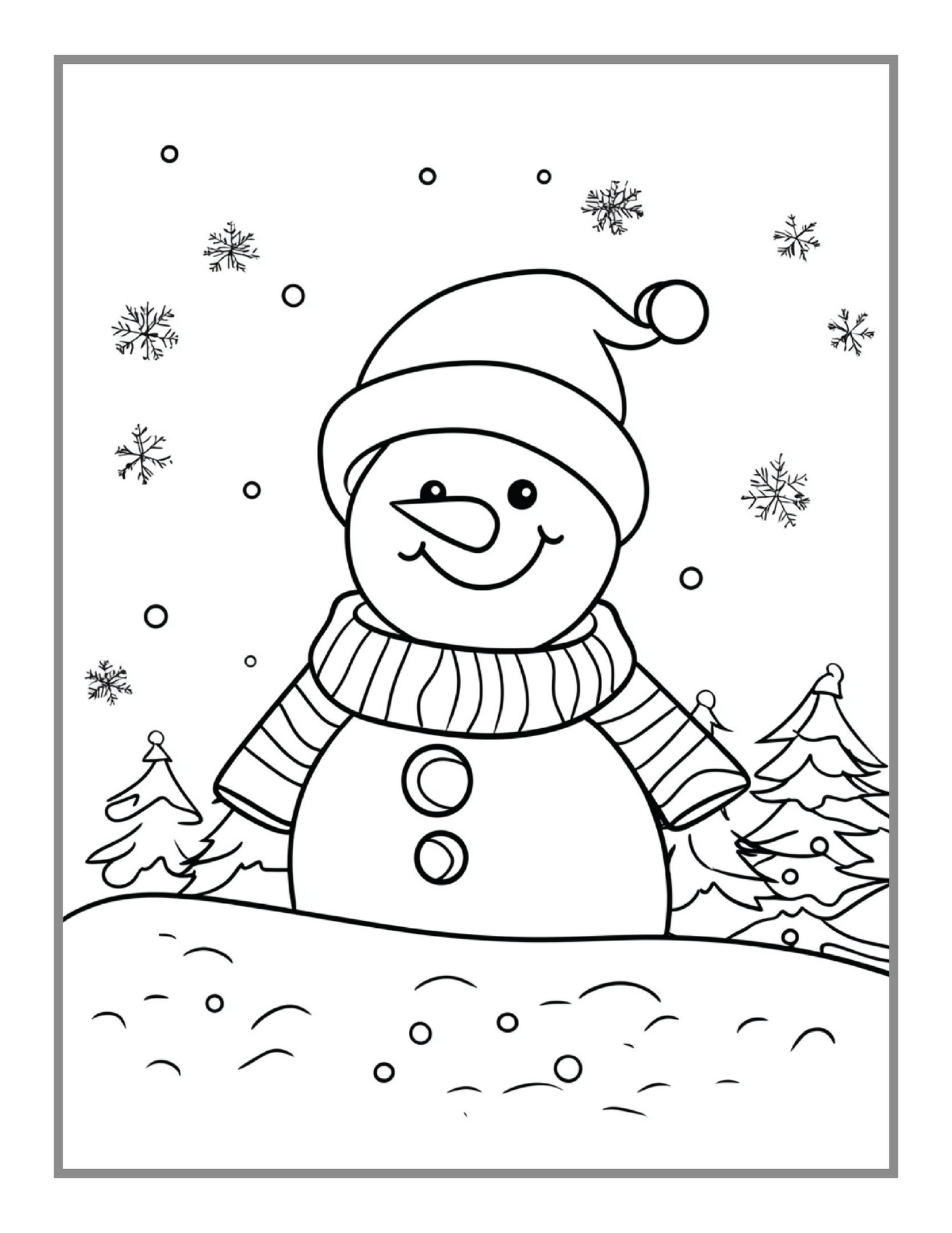 50 Pages Merry Christmas Coloring Book Gift for Adults Men Women Kids Boys Girls Children Cute Santa Claus Easy Coloring Activity Book Gift