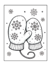 Load image into Gallery viewer, Christmas Coloring Book for Kids Adults Cute Snowman Holiday Activity Printed Softcover Book Bold Easy Winter Holiday Gift Single Sided Page

