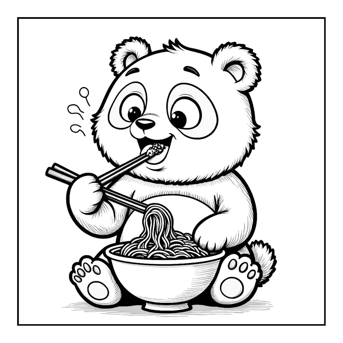 Cute Cozy Panda Bear Animal Coloring Book Gift for Adults Kids Boys Girls Teens: Single Sided Bold and Easy Cool Panda Bear Coloring Book