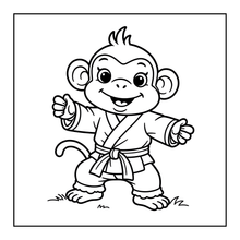 Load image into Gallery viewer, Cute Monkey Coloring Book for Kids Adults Fun Zoo Animal Pages, Stress Relief Creative Activity Coloring Book
