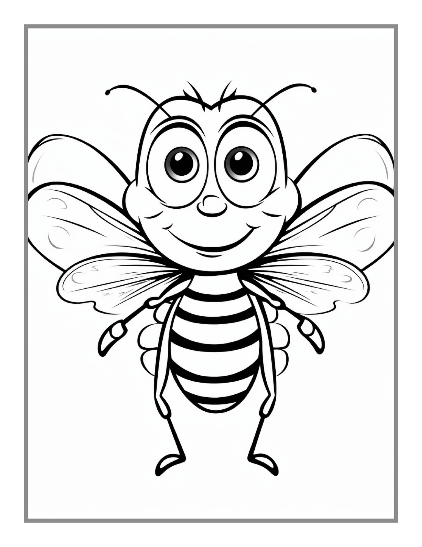 50 Pages Funny Cute Bugs and Insects Coloring Book for Adults Men Women Kids Boys Girls Toddlers Teens Bold and Easy Bugs Coloring Book