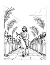 Load image into Gallery viewer, Christian Coloring Book for Adults Kids Boys Girls Teens, Bold and Easy Bible Story Designs, Single Sided Jesus Faith Devotional Gift
