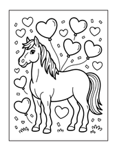 Load image into Gallery viewer, Cute Lama Valentine’s Day Coloring Book Bold Easy Pages for Kids Teens Adults Stress Relief Relaxation Gift
