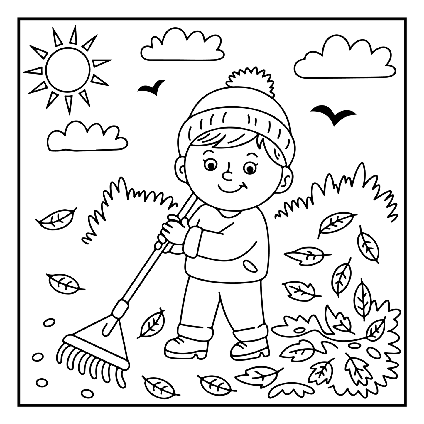 Cute and Cozy Fall Days Vibes Coloring Book for Adults Men Women Kids Boys Girls Teens Super Cute Simple Fall Bold and Easy Coloring Book