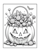 Load image into Gallery viewer, Halloween Coloring Book for Adults Kids, Printed Physical Book, 25 Bold Easy Spooky Designs, Single-Sided Pages, Perfect Halloween Gift
