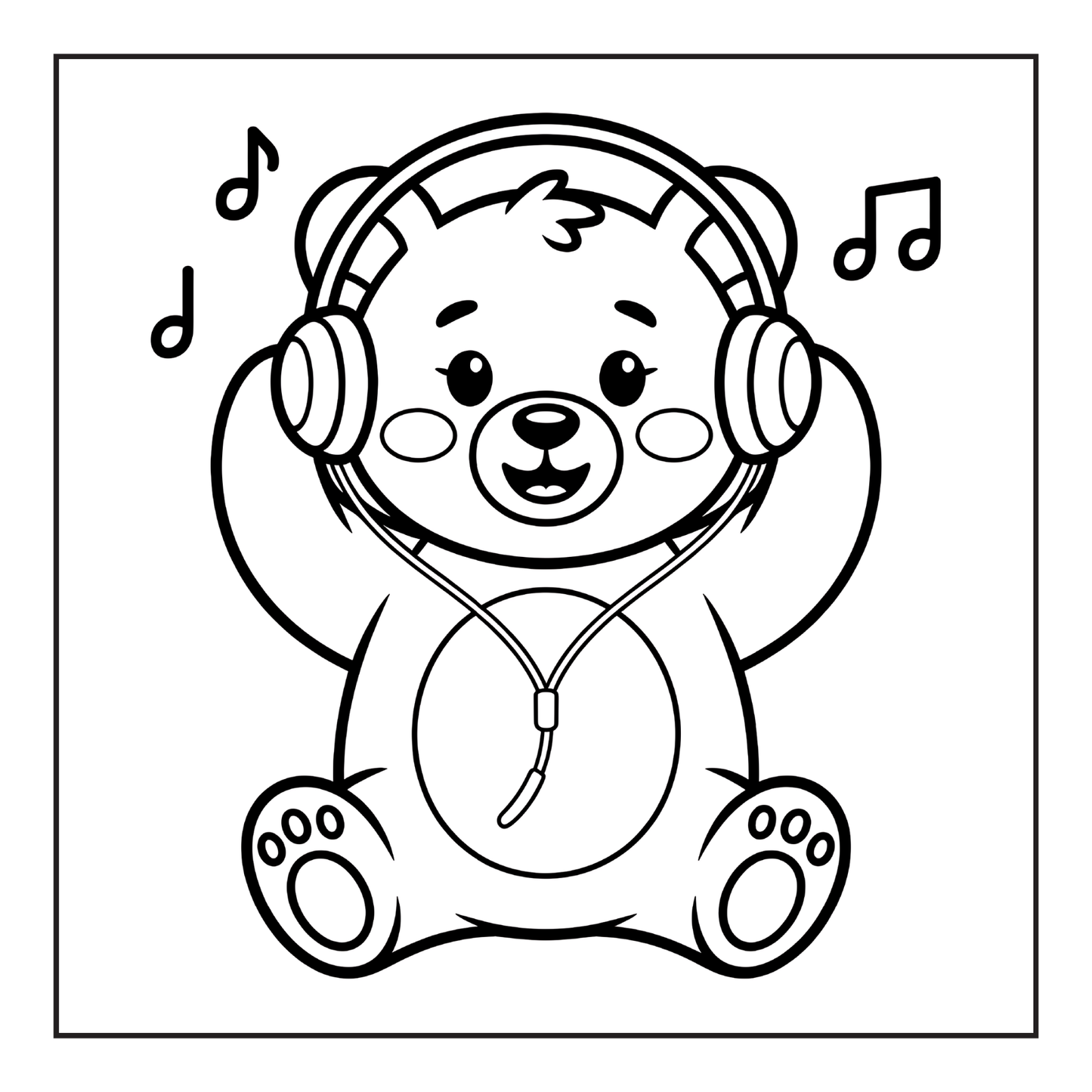 Cute Brown Bear Coloring Book Gift for Adults Kids Men Women Young Boys Girls Teens Cool Cozy Teddy Bear Coloring Activity Book for Children