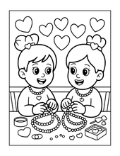 Load image into Gallery viewer, Cute Lama Valentine’s Day Coloring Book Bold Easy Pages for Kids Teens Adults Stress Relief Relaxation Gift
