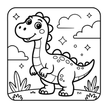 Load image into Gallery viewer, Cute Dinosaur Coloring Book Gift for Adults Kids Men Women Boys Girls Teens: Single Sided Dino Coloring Activity Sheets Book for Children
