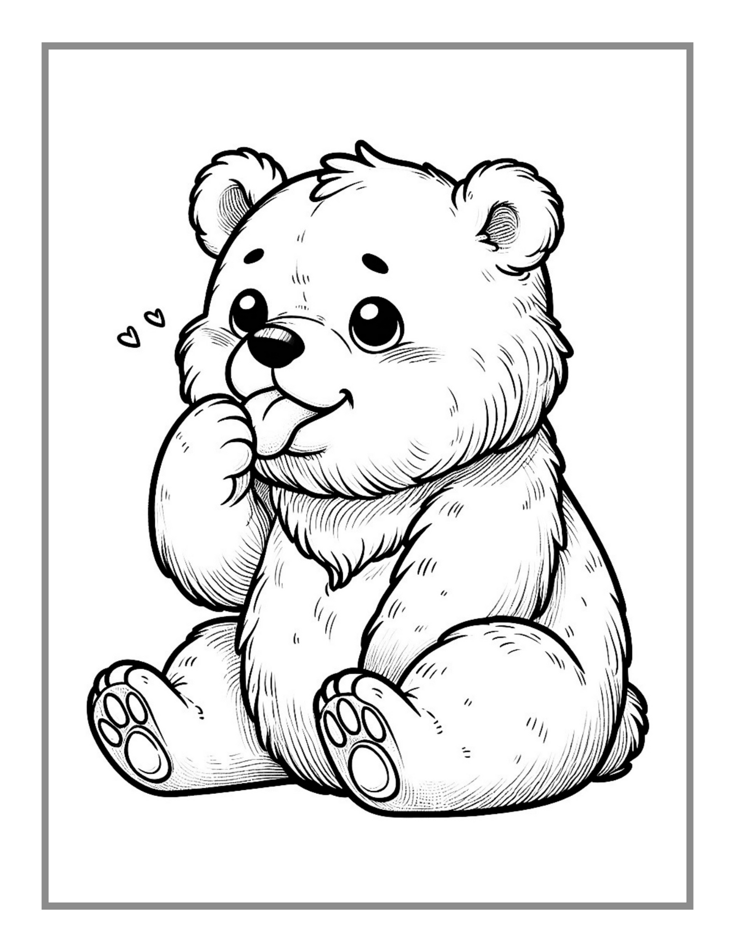 50 Pages Cute Teddy Bear Coloring Book Gift for Adults Kids Men Women Boys Girls Teens Funny Teddy Bear Coloring Activity Book for Students