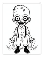 Load image into Gallery viewer, Creepy Cute Zombie Coloring Book for Kids Teens Spooky Halloween Activity Single Sided Pages Fun Horror Gift
