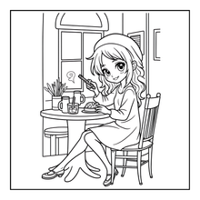 Load image into Gallery viewer, Kawaii Anime Girls Coloring Book for Kids Teens Adults – Cute Manga Characters Easy Japanese Scenes
