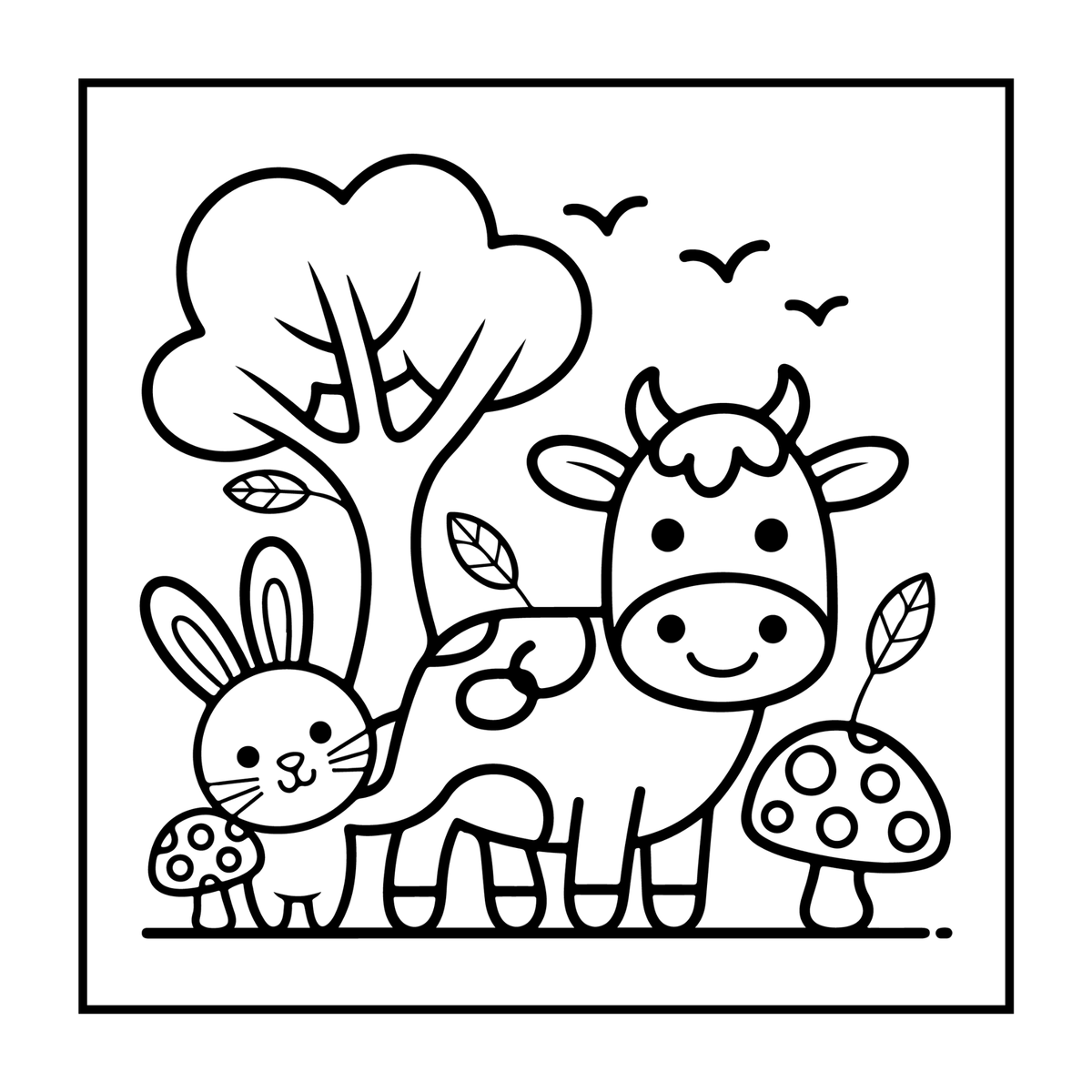 Cute Cow Coloring Book Gift for Adults Kids Boys Girls Teens: Single Sided Pages 25 Designs Cozy Cow Animal Coloring Book for Children