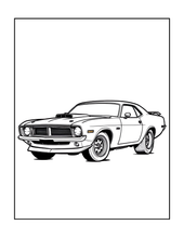 Load image into Gallery viewer, Printed Car Coloring Book for Kids Adults 25 Easy Vehicle Designs Physical Auto Activity Book Single Sided Pages Race Cars Off Road
