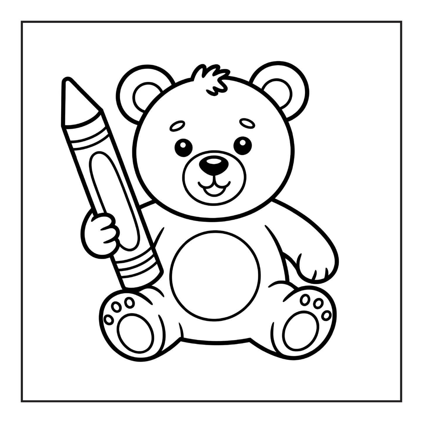 Cute Brown Bear Coloring Book Gift for Adults Kids Men Women Young Boys Girls Teens Cool Cozy Teddy Bear Coloring Activity Book for Children