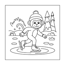 Load image into Gallery viewer, Cute Monkey Coloring Book for Kids Adults Fun Zoo Animal Pages, Stress Relief Creative Activity Coloring Book
