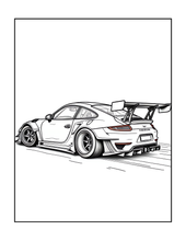 Load image into Gallery viewer, Printed Car Coloring Book for Kids Adults 25 Easy Vehicle Designs Physical Auto Activity Book Single Sided Pages Race Cars Off Road
