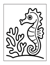 Load image into Gallery viewer, Cozy Cute Sea Creatures Coloring Book for Kids Adults Boys Girls Teens: Cool Underwater Animals Sea Ocean Fish Coloring Activity Book
