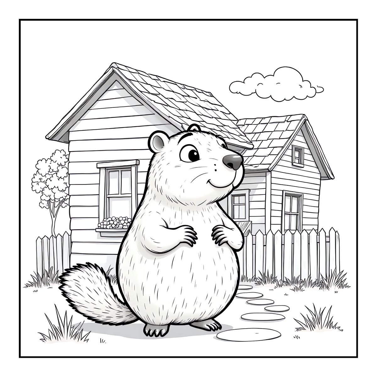 Cute Cozy Funny Capybara Animal Coloring Book Gift for Adults Kids Boys Girls Teens: Single Sided Bold and Easy Cool Capybara Coloring Book