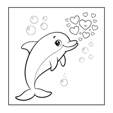 Load image into Gallery viewer, Cute Sea Life Coloring Book for Kids Teens Adults Ocean Animals, Marine Creatures, Stress Relief, Single Sided Coloring Pages
