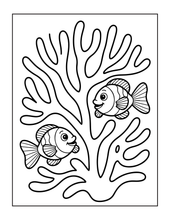 Load image into Gallery viewer, Cozy Cute Sea Creatures Coloring Book for Kids Adults Boys Girls Teens: Cool Underwater Animals Sea Ocean Fish Coloring Activity Book
