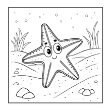 Load image into Gallery viewer, Cute Sea Life Coloring Book for Kids Teens Adults Ocean Animals, Marine Creatures, Stress Relief, Single Sided Coloring Pages
