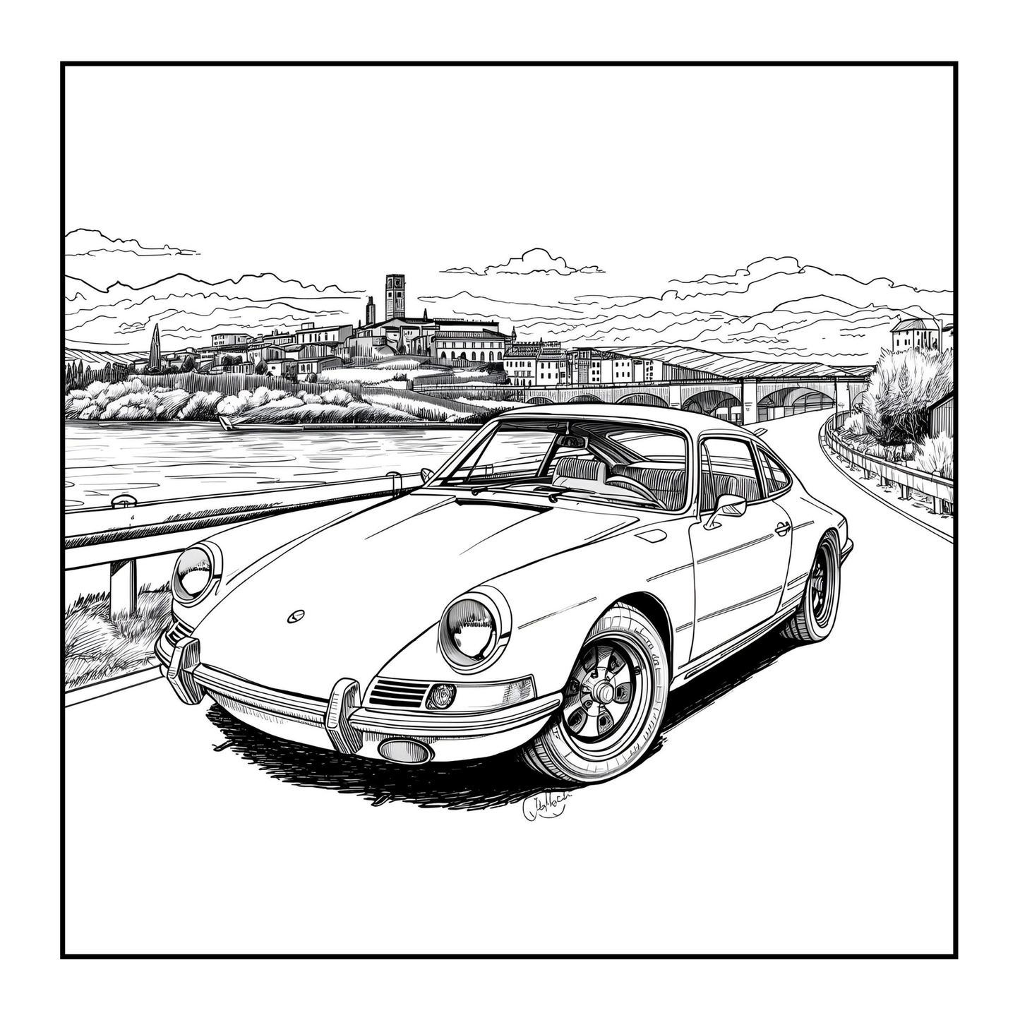 Modified Cars Coloring Book for Adults Men Women Kids Boys Girls Teens Bold Easy Simple Cars Coloring Book Drift Cars Coloring Activity Book