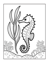 Load image into Gallery viewer, Cozy Cute Sea Creatures Coloring Book for Kids Adults Boys Girls Teens: Cool Underwater Animals Sea Ocean Fish Coloring Activity Book
