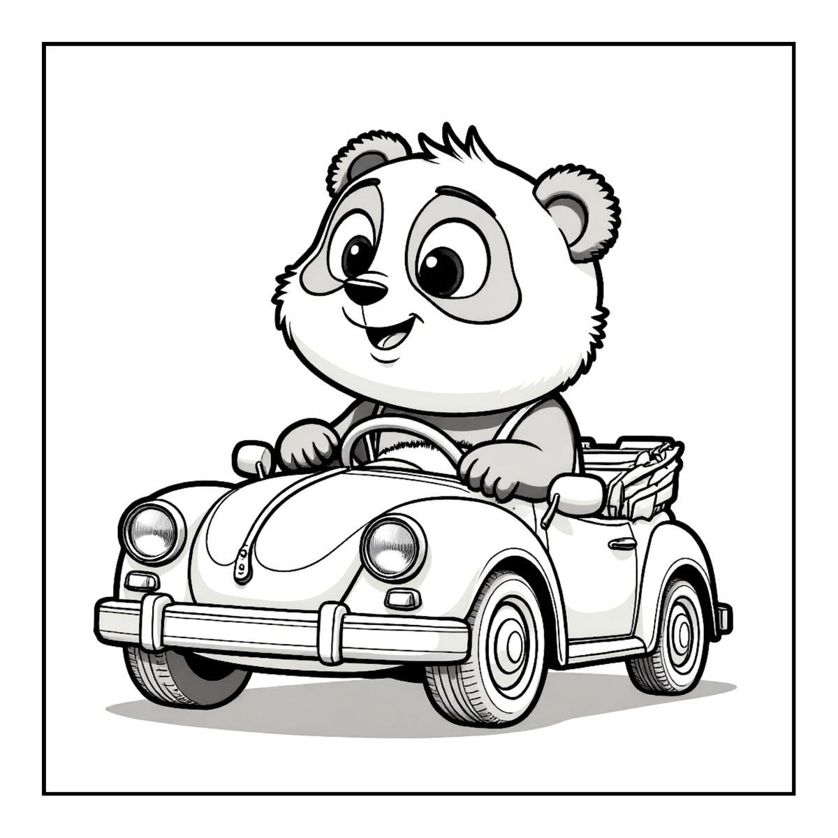 Cute Cozy Panda Bear Animal Coloring Book Gift for Adults Kids Boys Girls Teens: Single Sided Bold and Easy Cool Panda Bear Coloring Book