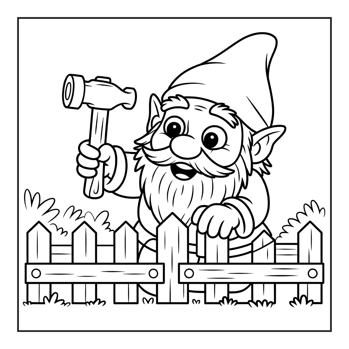 Cozy and Comfy Garden Gnomes Coloring Book Gift for Adults Men Women Kids Boys Girls Teens Bold Easy Simple Whimsical Gnome Coloring Sheets