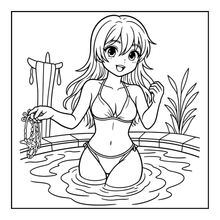 Load image into Gallery viewer, Kawaii Anime Girls Coloring Book for Kids Teens Adults – Cute Manga Characters Easy Japanese Scenes
