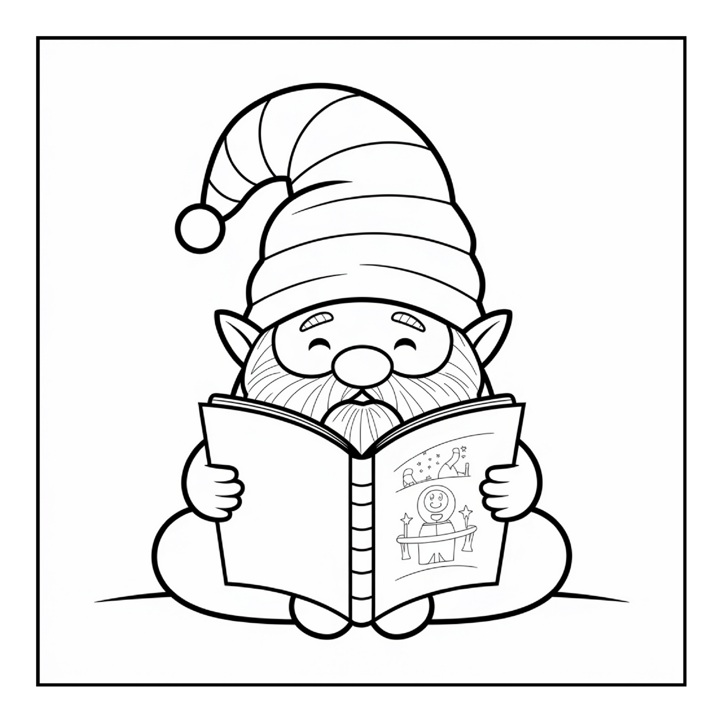 Cozy and Comfy Garden Gnomes Coloring Book Gift for Adults Men Women Kids Young Boys Girls Teens Cute Enchanted Gnome Coloring Pages Book