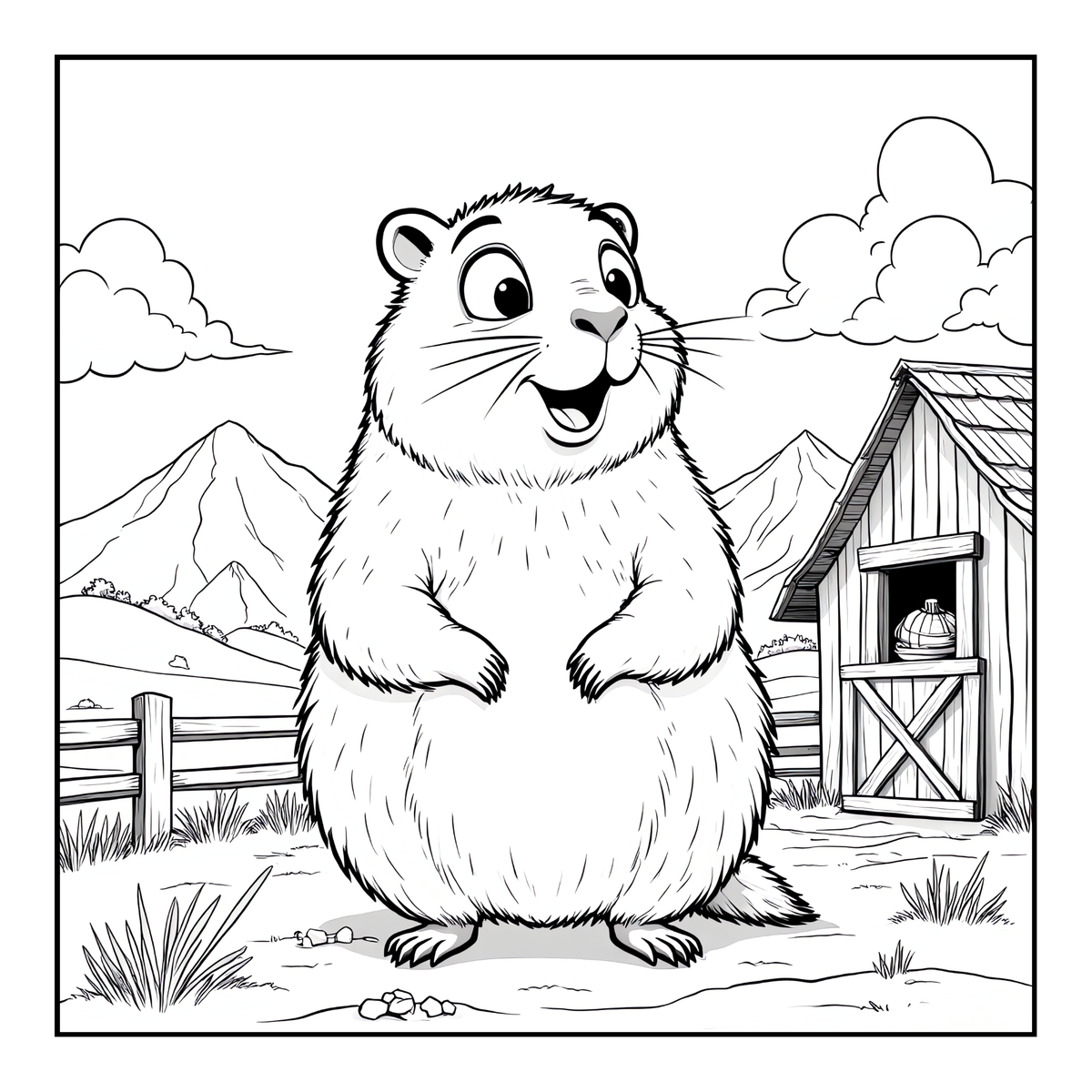 Cute Cozy Funny Capybara Animal Coloring Book Gift for Adults Kids Boys Girls Teens: Single Sided Bold and Easy Cool Capybara Coloring Book