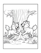 Load image into Gallery viewer, Cute Wolf Coloring Book for Kids and Adults, Bold and Easy Printed Coloring Book, 25 Single-Sided Wolf Designs, Animal Gift for All Ages
