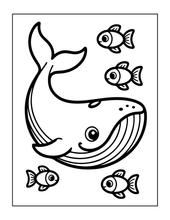 Load image into Gallery viewer, Cozy Cute Sea Creatures Coloring Book for Kids Adults Boys Girls Teens: Cool Underwater Animals Sea Ocean Fish Coloring Activity Book

