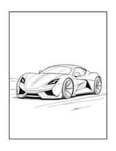 Load image into Gallery viewer, Printed Car Coloring Book for Kids Adults 25 Easy Vehicle Designs Physical Auto Activity Book Single Sided Pages Race Cars Off Road
