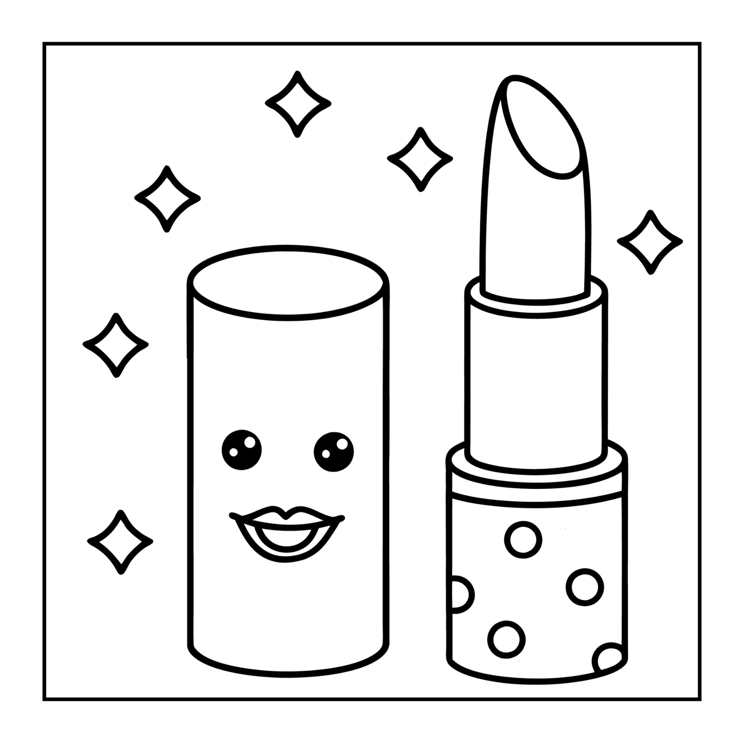 Cool Beauty Stuff Makeup Items Coloring Book for Women Mom Wife Girls Teens Cute and Comfy Fashion Makeup Items Coloring Activity Book