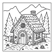 Load image into Gallery viewer, Christmas Gingerbread House Coloring Book Cute Holiday Gingerbread Homes for Kids Teens Adults Easy Cozy Winter Coloring Pages
