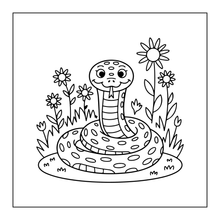 Load image into Gallery viewer, Funny Cute Snake Coloring Book for Kids Teens Adults Cool Reptile Designs Single Sided Pages Fun Stress Relief Activity

