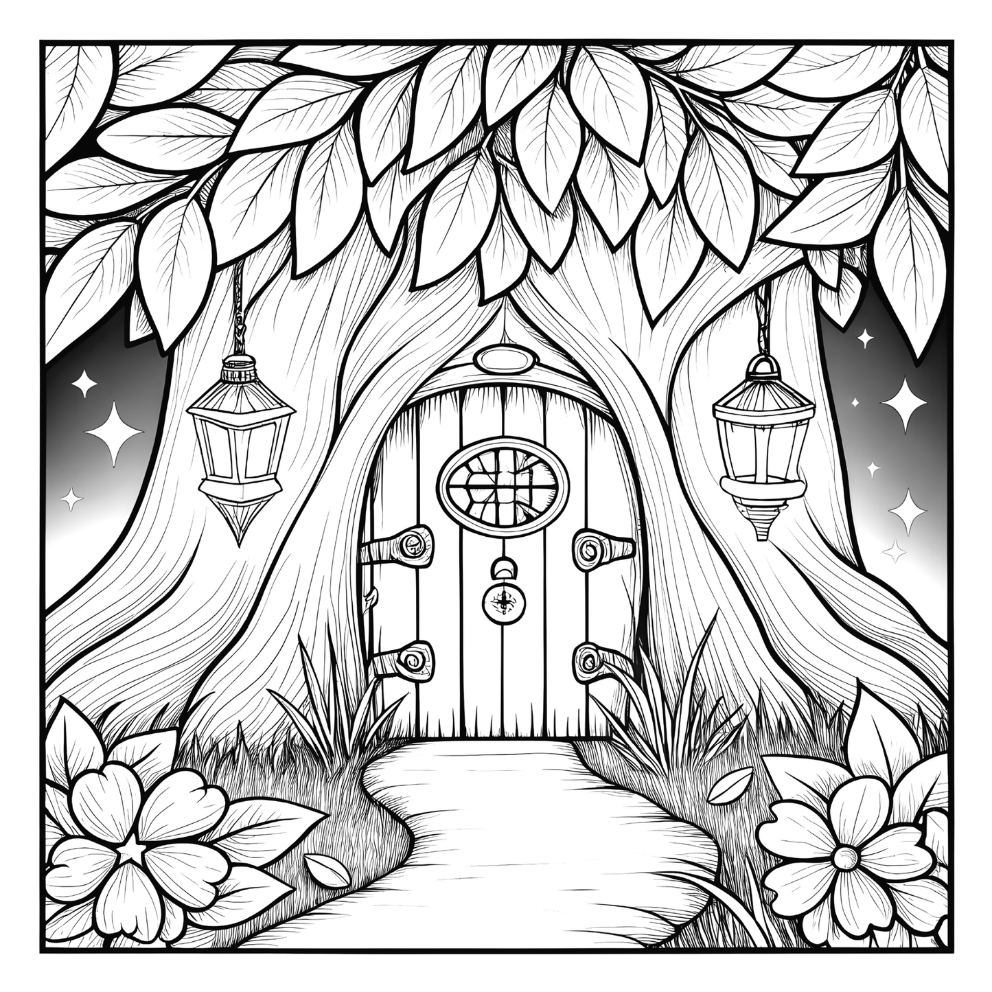 Stress Relief Relaxation Coloring Book Gift for Adults Kids Men Women Boys Girls Young Teens 50 Pages Single Sided Cozy Places Bold and Easy
