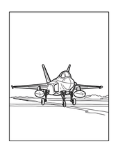 Load image into Gallery viewer, Military Jet Fighter Plane Coloring Book for Kids Adults Boys Girls: 50 Pages Single Sided F-35 Lightning Fighter Jet Airplane Coloring Book
