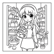Load image into Gallery viewer, Kawaii Anime Girls Coloring Book for Kids Teens Adults – Cute Manga Characters Easy Japanese Scenes
