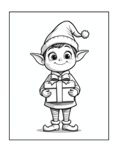 Load image into Gallery viewer, Cozy Christmas Coloring Book for Kids Adults: 25 Bold Easy Single Sided Holiday Coloring Pages with Cute Kitten Santa Snowman Designs
