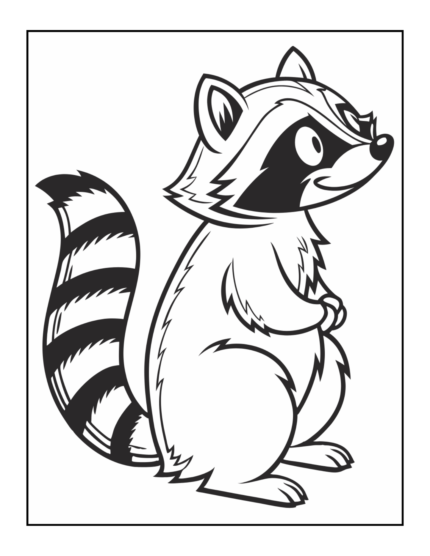 Cute Cozy Raccoon Animal Coloring Book Gift for Adults Kids Boys Girls Teens Trash Panda Wildlife Lover Raccoon Coloring Book