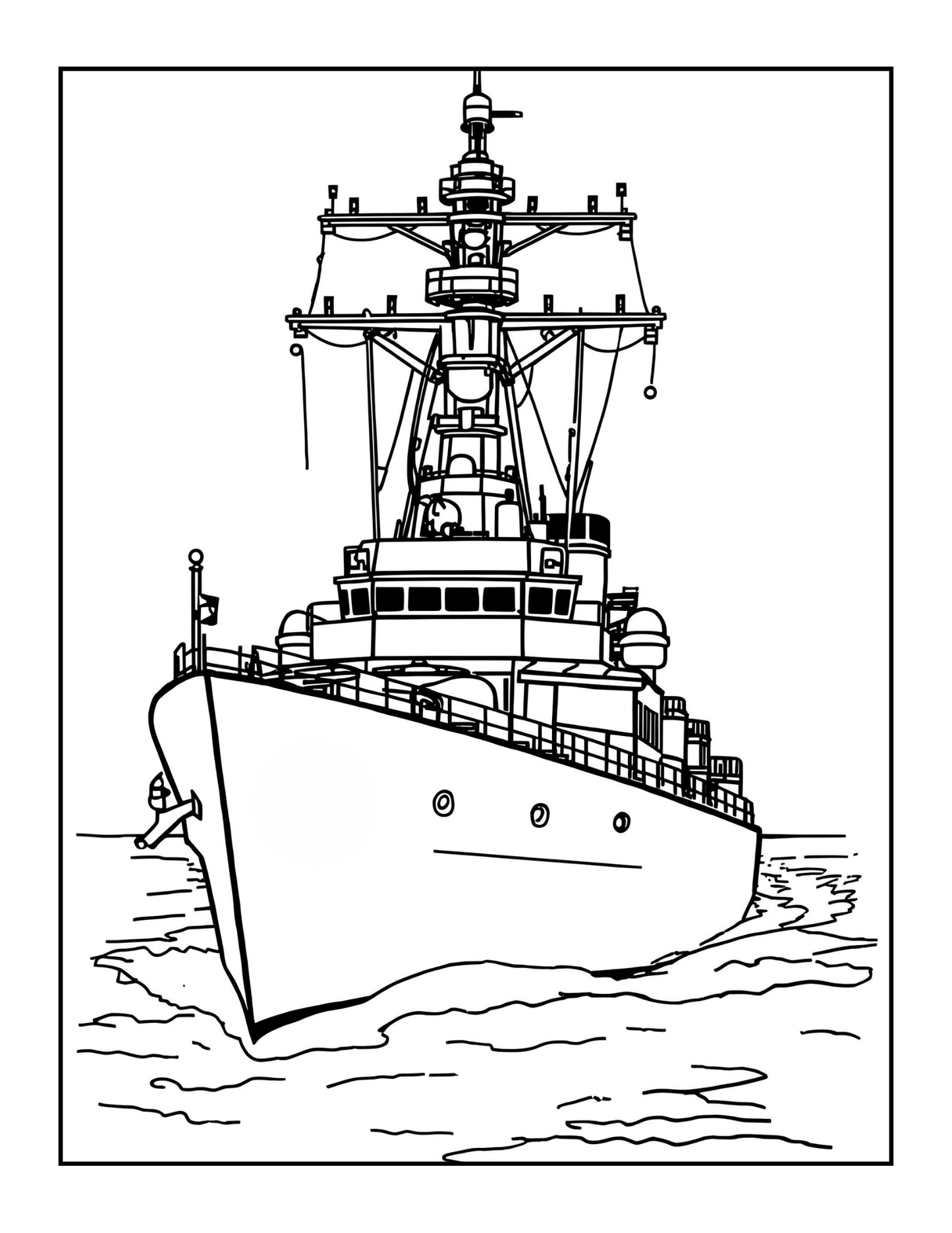 Navy Ship Coloring Book for Adults Men Women Kids Boys Girls Teens Military Navy Coloring Pages Children Navy Carrier Ship Coloring Sheets