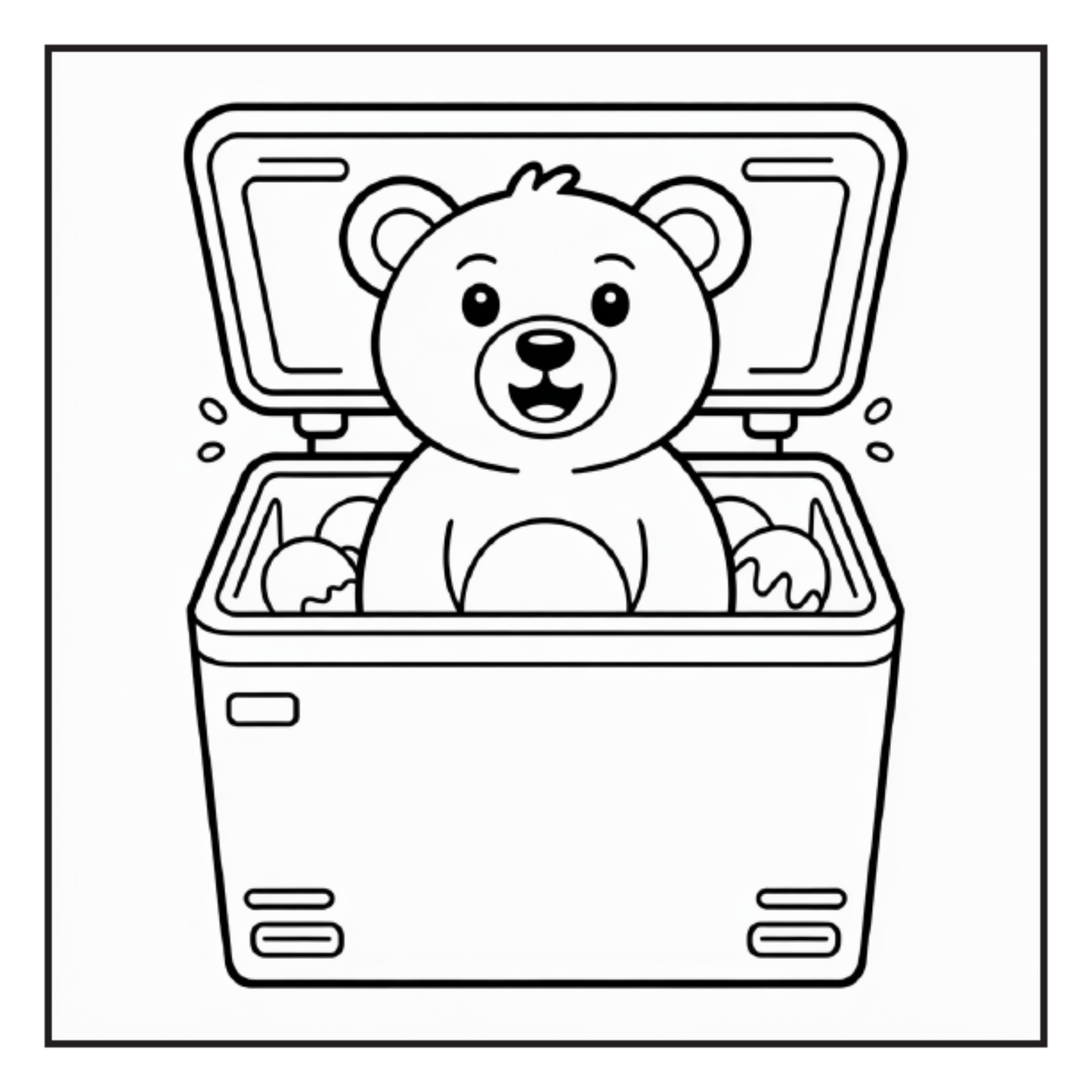 Cute Brown Bear Coloring Book Gift for Adults Kids Men Women Young Boys Girls Teens Cool Cozy Teddy Bear Coloring Activity Book for Children