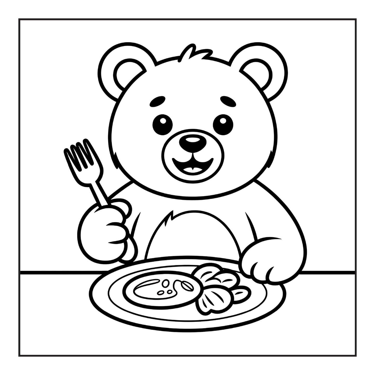 Cute Brown Bear Coloring Book Gift for Adults Kids Men Women Young Boys Girls Teens Cool Cozy Teddy Bear Coloring Activity Book for Children